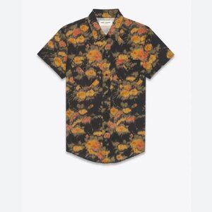 Saint Laurent - Ikat Print Snap Button Western Shirt